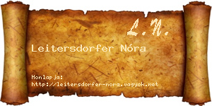 Leitersdorfer Nóra névjegykártya